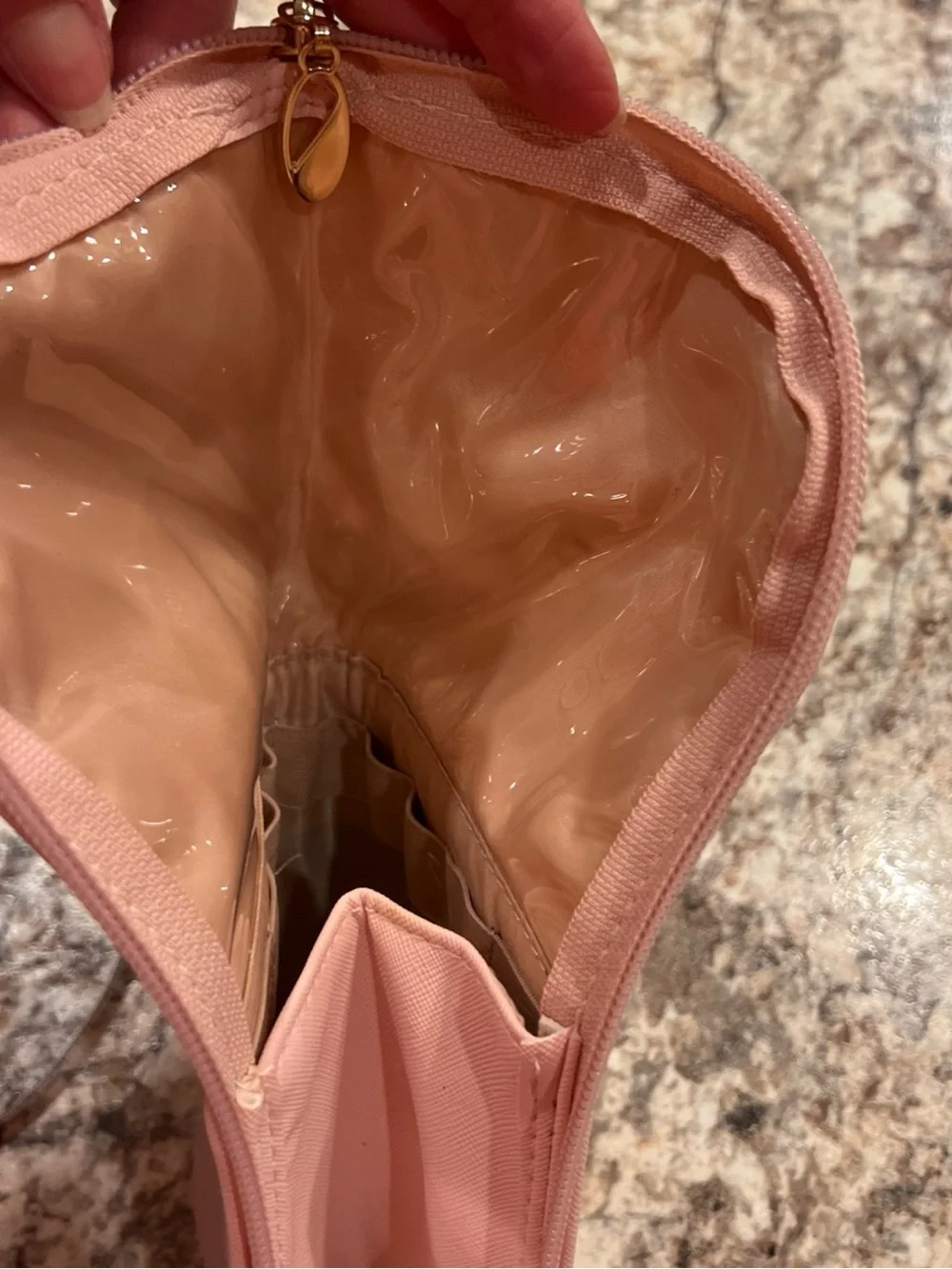 Blush Pink Women's Travel Cosmetic Organizer Pouch